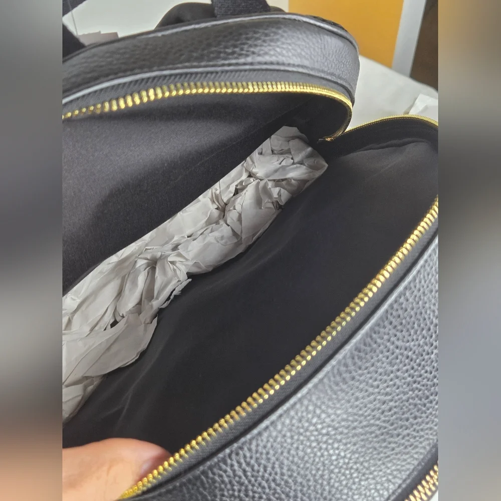 NWT Coach Black Leather Court Backpack In Large - Picture 7 of 16